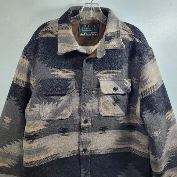 Jachs New York Premium Outdoors Purveyors Men Brown Southwestern Jacket Size L - Picture 2 of 7